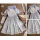 Miss Point Goose's Flower Basket Square Collar JSK(Reservation/3 Colours/Full Payment Without Shipping)